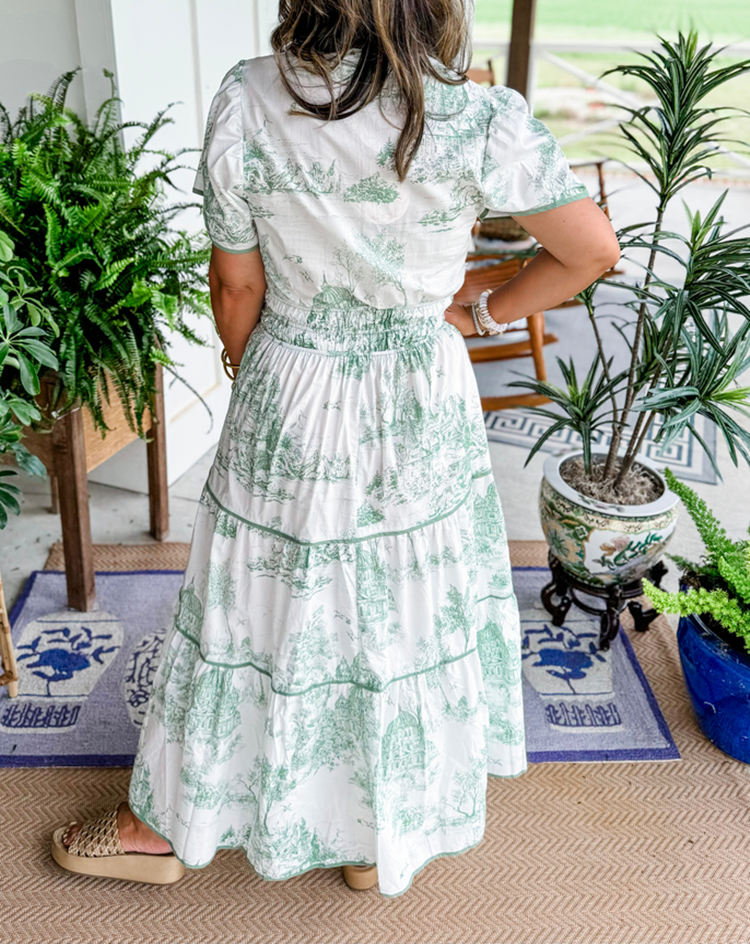Sophia™ | Classic Toile Maxi Dress