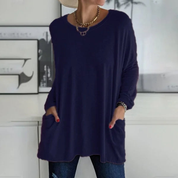 Maelia™ | Relaxed Long Sleeve Top – Effortless Comfort Meets Everyday Style