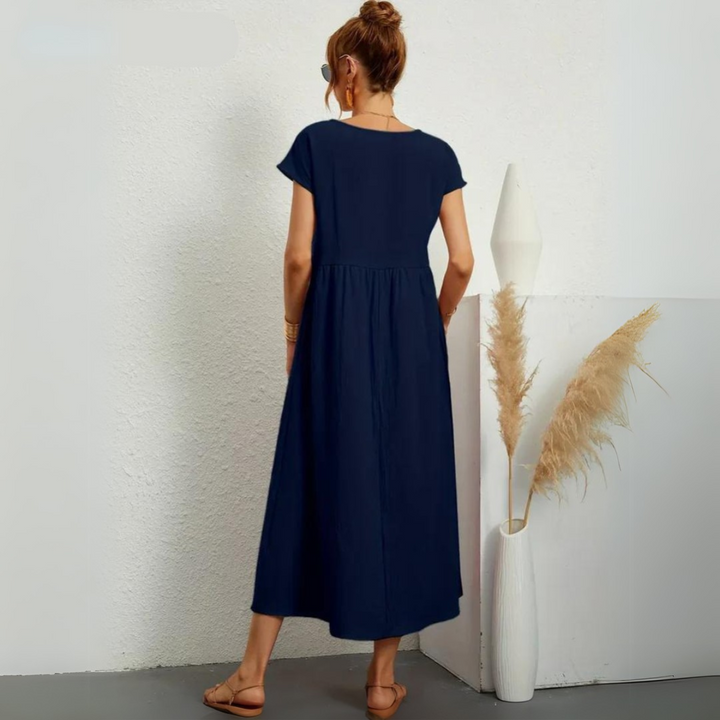 Miraelle™ | 100% Cotton Everyday Midi Dress
