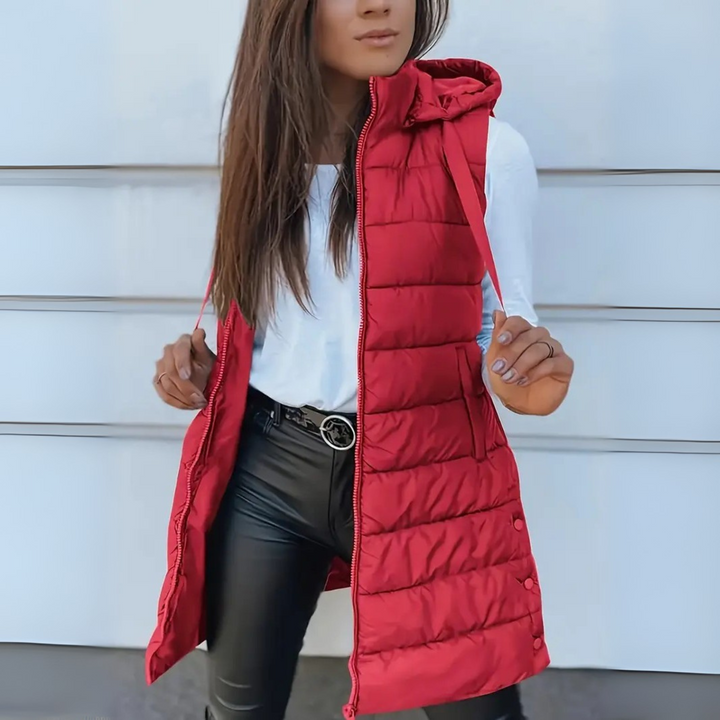 Serenelle™ | Casual Sleeveless Hood Long Puffer Vest