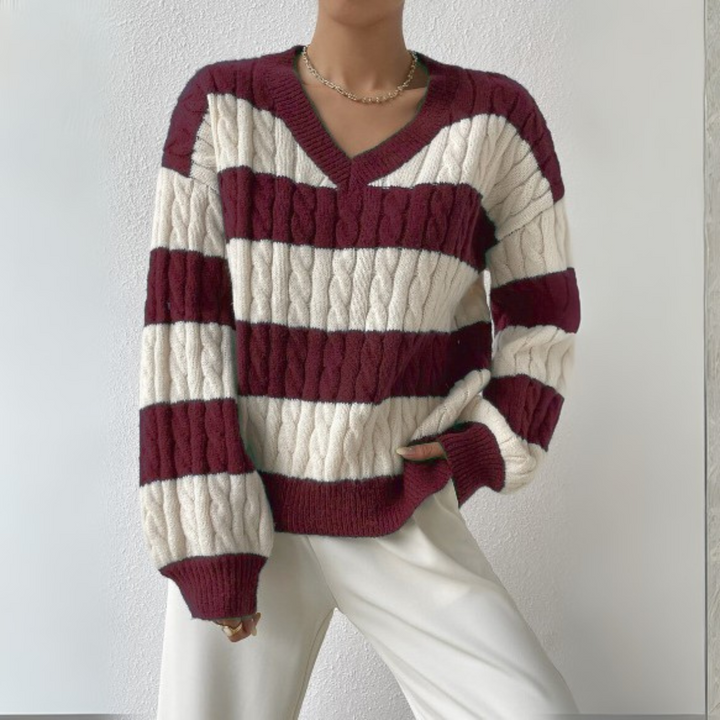Morta™ | Comfy V-Neck Long Sleeve Sweater