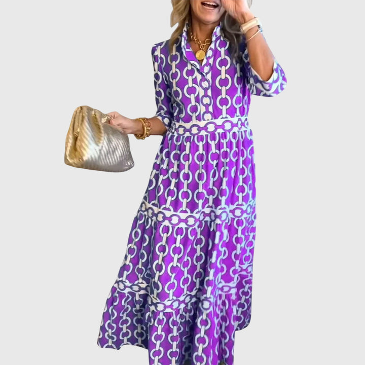 Celestia™ | Midi Dress with Chain Print