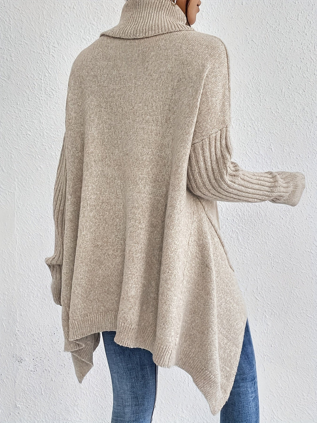 Milena - Casual Long Sleeve High Neck Sweater