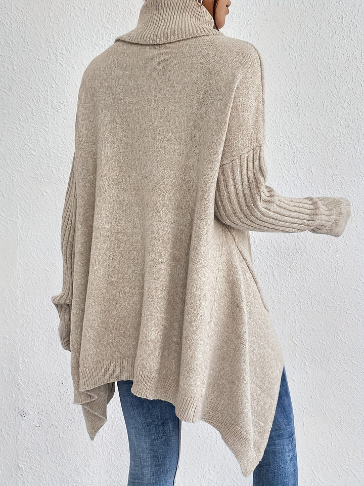 Milena - Casual Long Sleeve High Neck Sweater