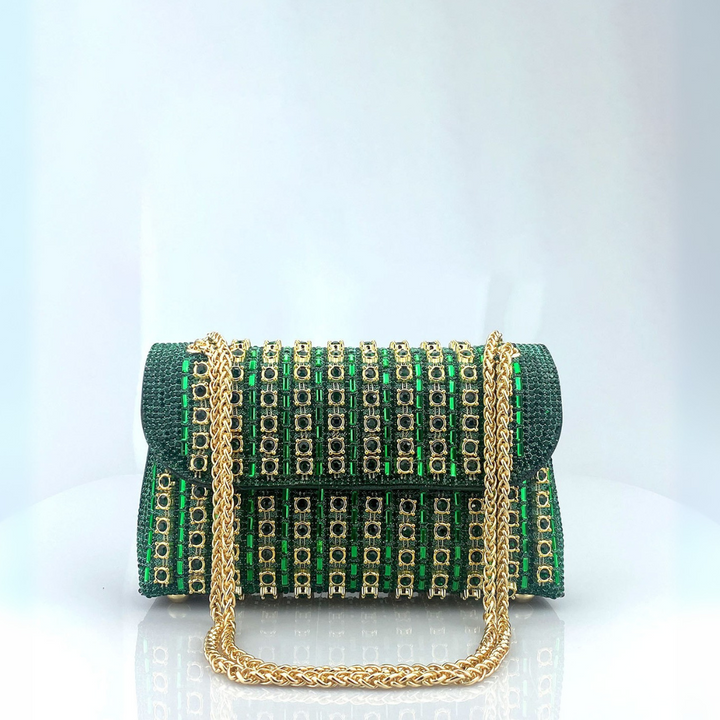 LAVIERA™ | Chic Chain Colored Diamond Shoulder Bag