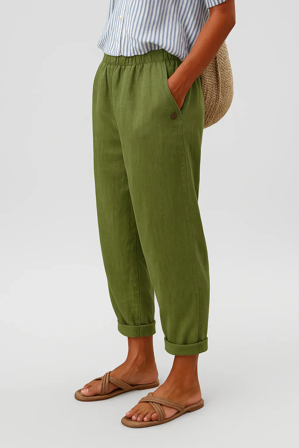 Liora™ | Timeless Comfort Linen & Cotton Blend Trousers – Light, Breathable, Stylish