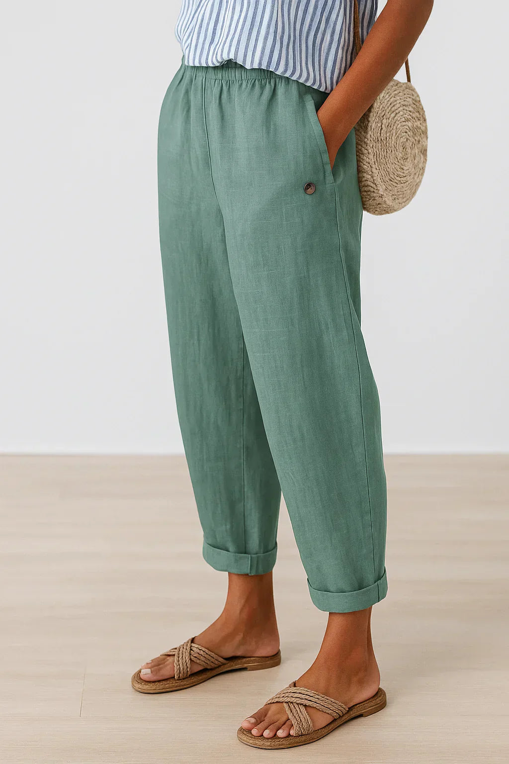 Liora™ | Timeless Comfort Linen & Cotton Blend Trousers – Light, Breathable, Stylish