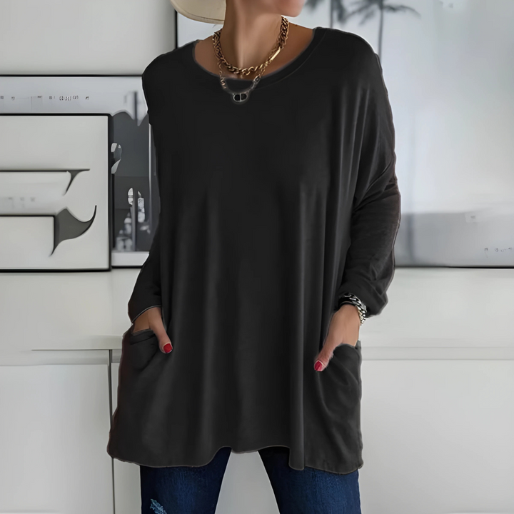 Maelia™ | Relaxed Long Sleeve Top – Effortless Comfort Meets Everyday Style