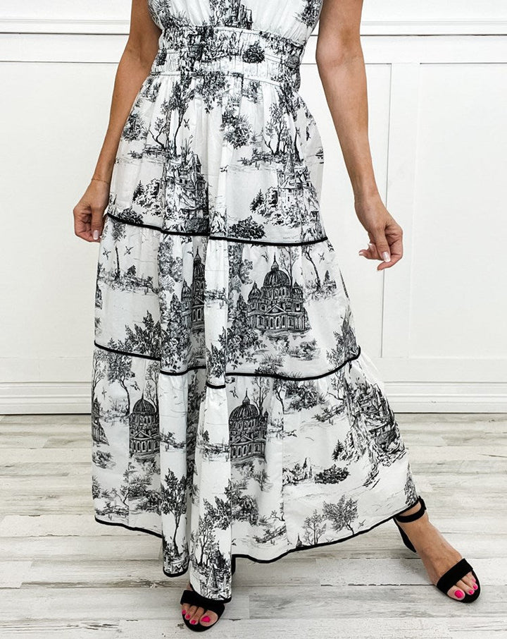 Sophia™ | Classic Toile Maxi Dress