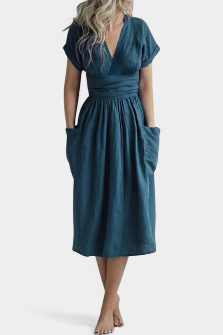 Aurila™ | Casual V-Neck Dress
