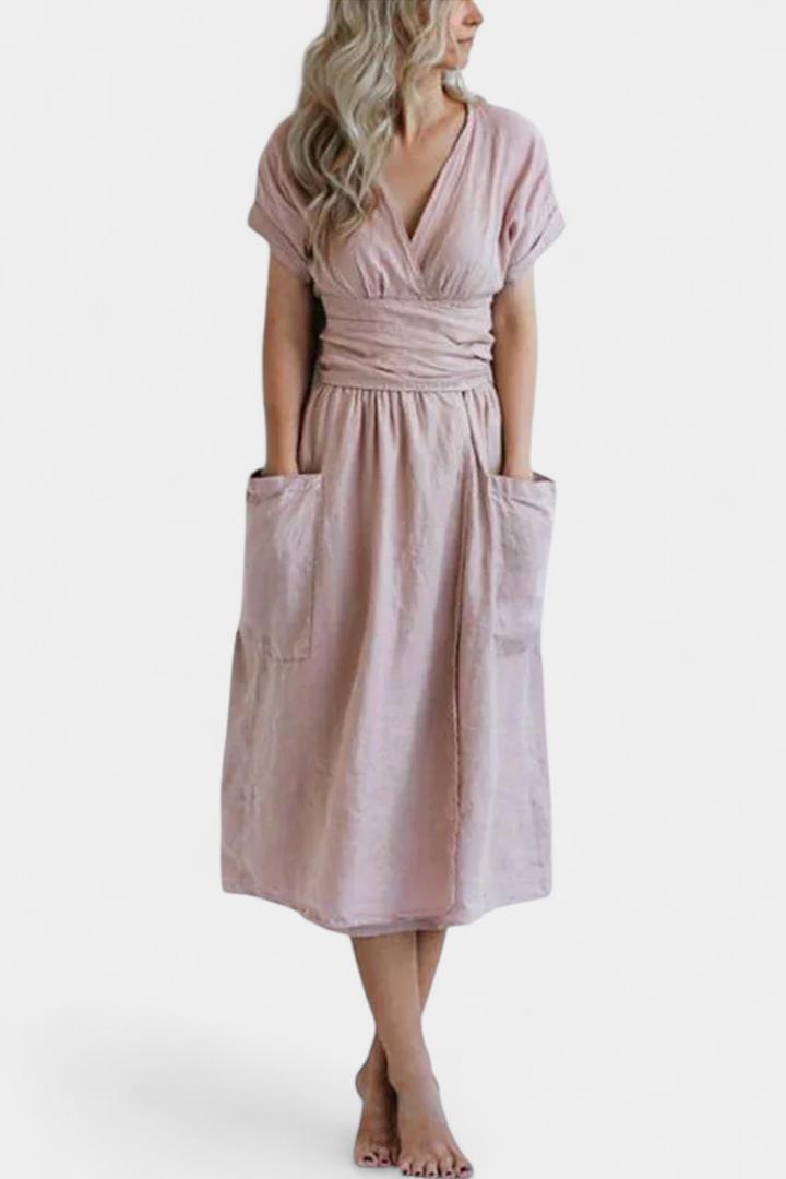 Aurila™ | Casual V-Neck Dress