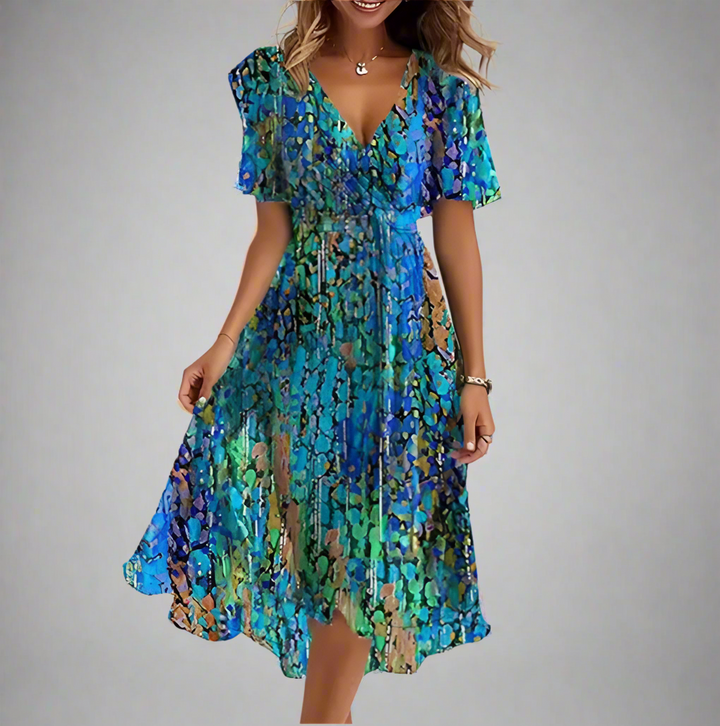 Priscilla™ | Elegant Short Sleeve Dress