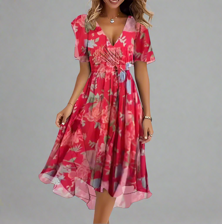 Priscilla™ | Elegant Short Sleeve Dress