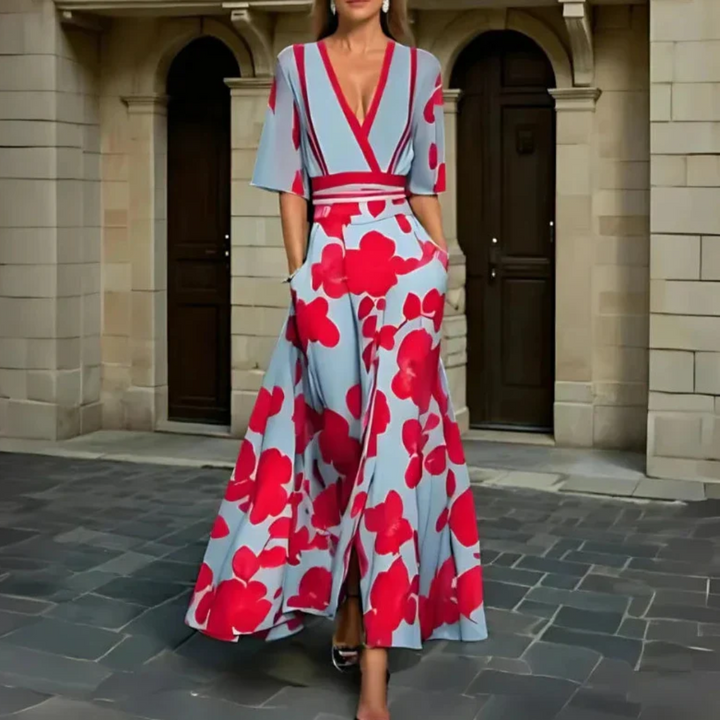 Isabella™ | Elegant Floral Wrap Dress