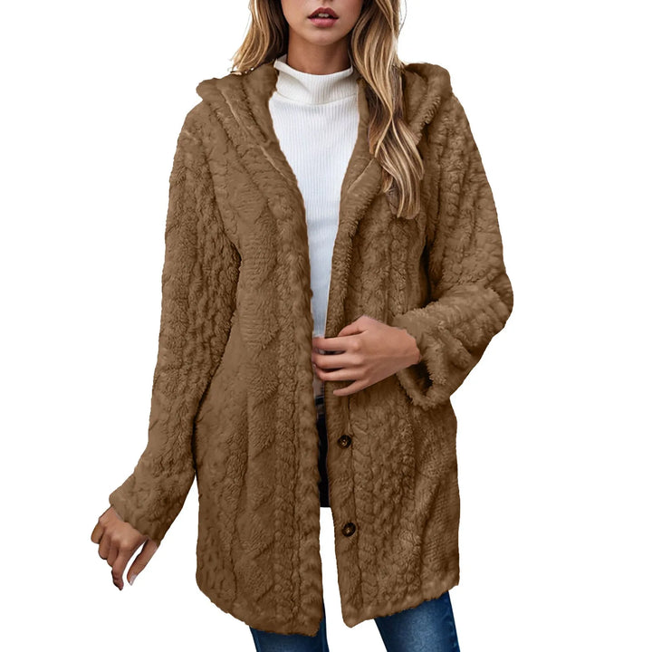 Corvella™ |  Plush Hooded Cardigan Coat