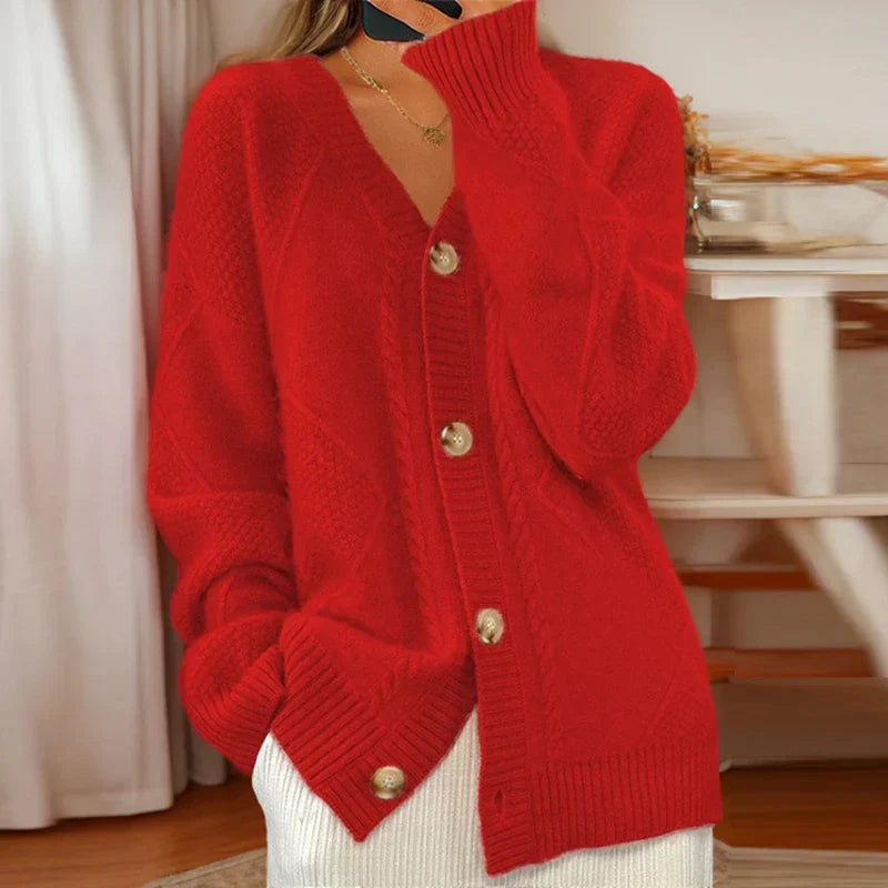 Éloise™ | Cable-Knit Cardigan – Effortless Luxury in Every Stitch