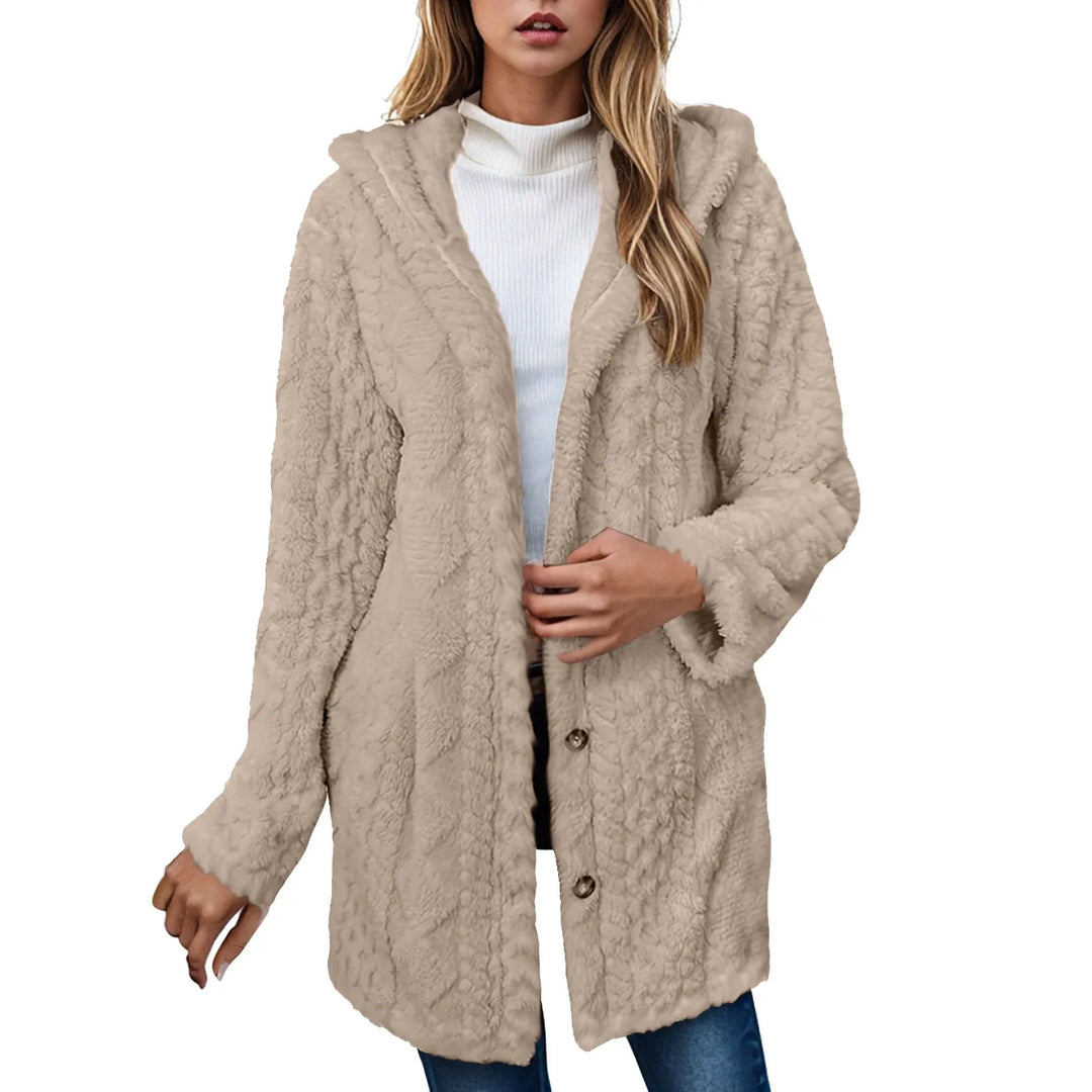 Corvella™ |  Plush Hooded Cardigan Coat