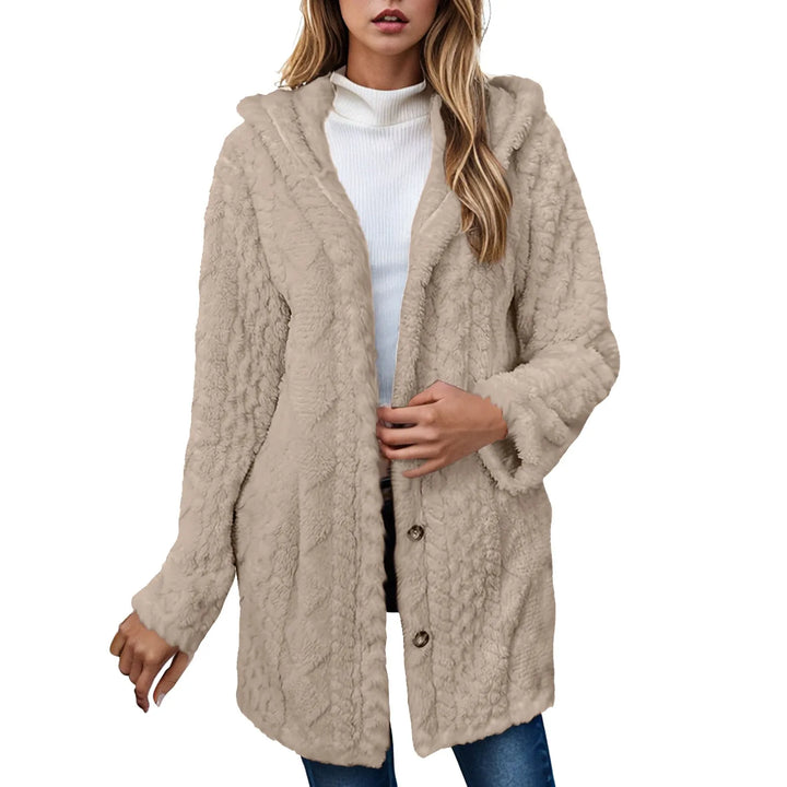 Corvella™ |  Plush Hooded Cardigan Coat