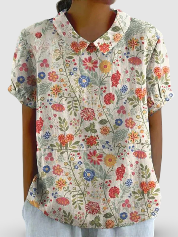 Floramae™ | Pastoral Floral Cotton Shirt