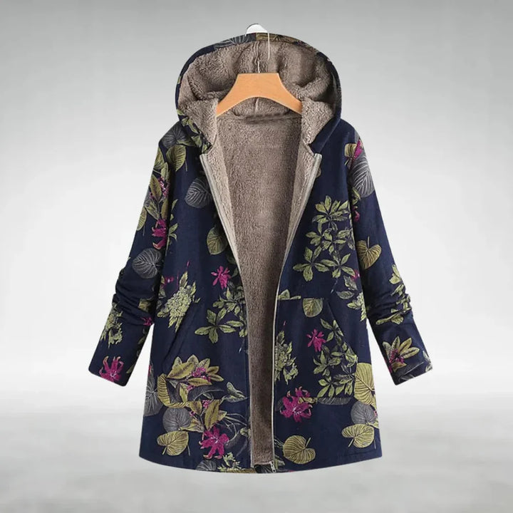 Sofia - Stylish Floral Fleece Jacket