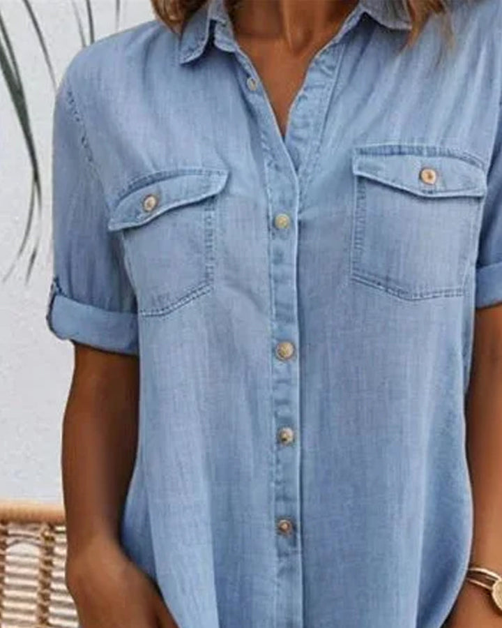 Elise™ | Relaxed Button-Front Shirt Dress