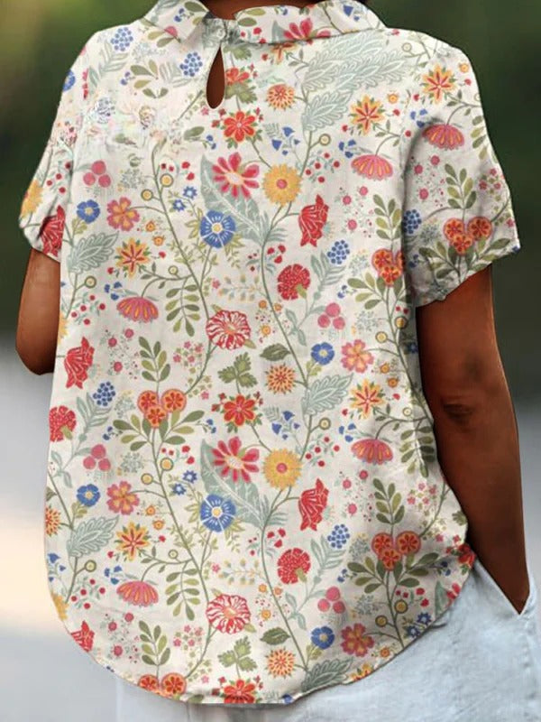 Floramae™ | Pastoral Floral Cotton Shirt