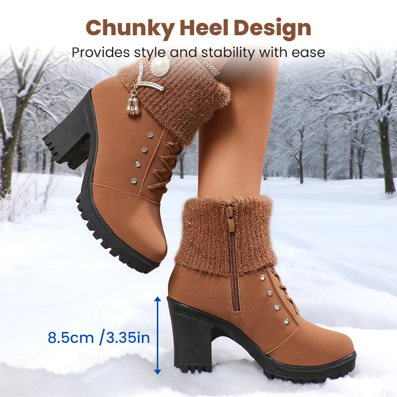 Nordelia™ | Thick Warm Chunky Heel Boots