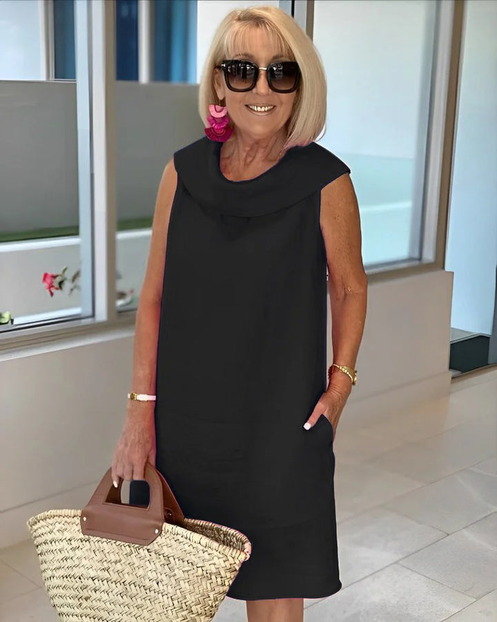 Siena™ | Sleeveless Shift Dress with Round Neckline