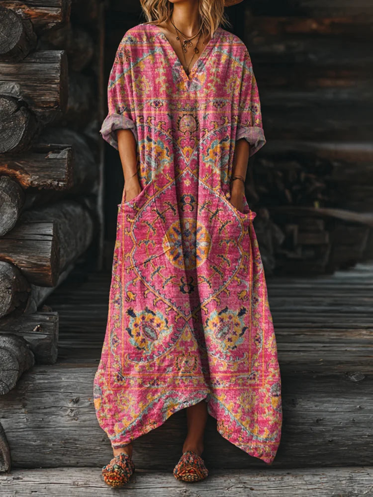Neri™ | Vintage Boho Dress with Pockets