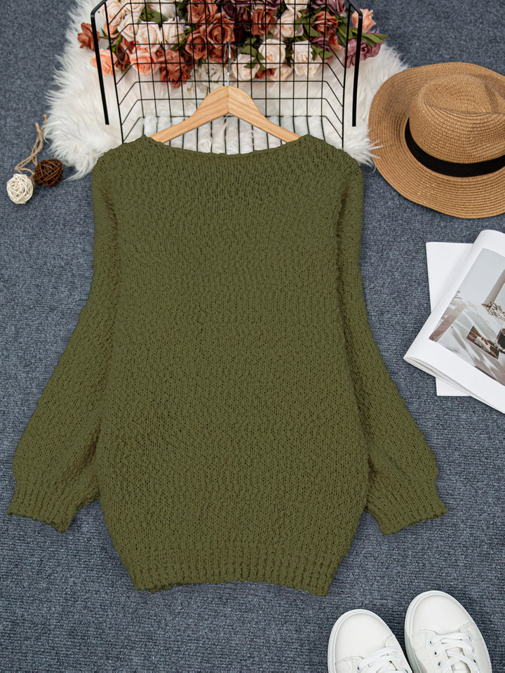 Jeanira™ | Round Neck Long Sleeve Sweater