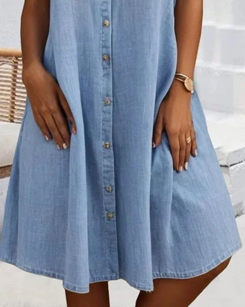 Elise™ | Relaxed Button-Front Shirt Dress