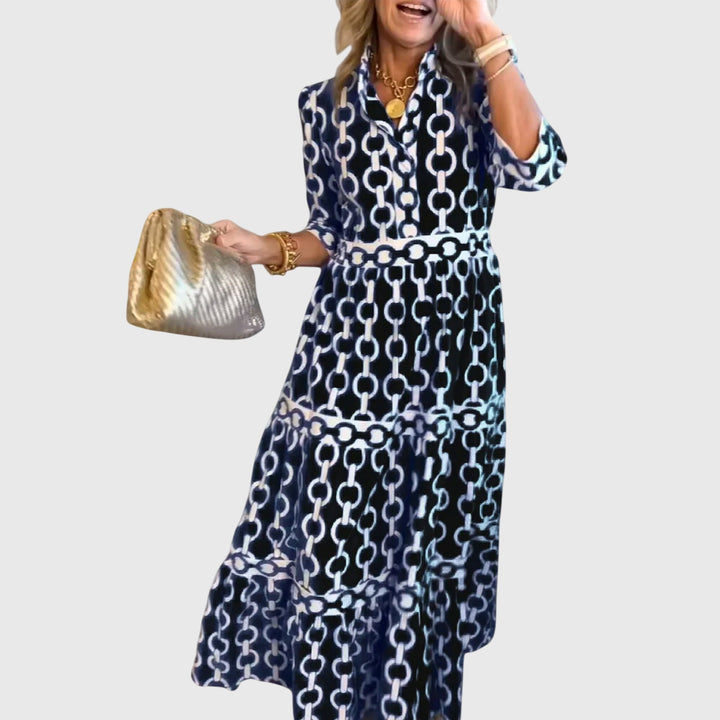 Celestia™ | Midi Dress with Chain Print
