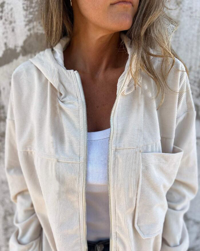 Lenira™ | Hooded Jacket with Zipper – (Effortless Warmth, Modern Style)