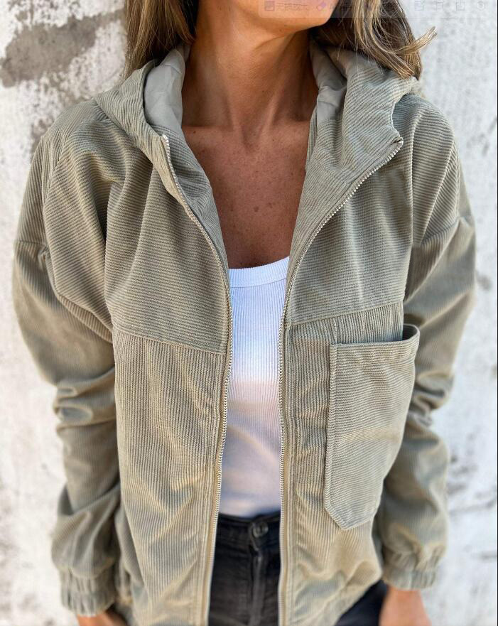 Lenira™ | Hooded Jacket with Zipper – (Effortless Warmth, Modern Style)