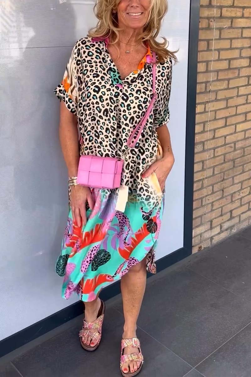 Ariana™ | Relaxed Fit Leopard Print Dress