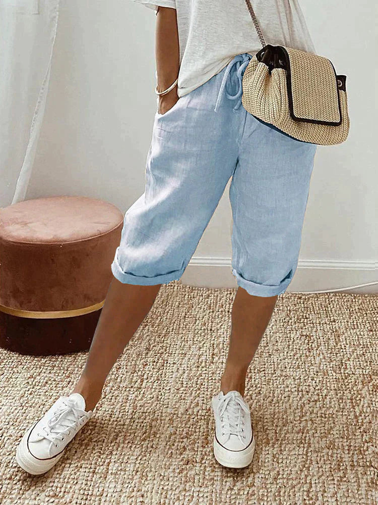 Rosa™ | Light Cotton-Linen Shorts