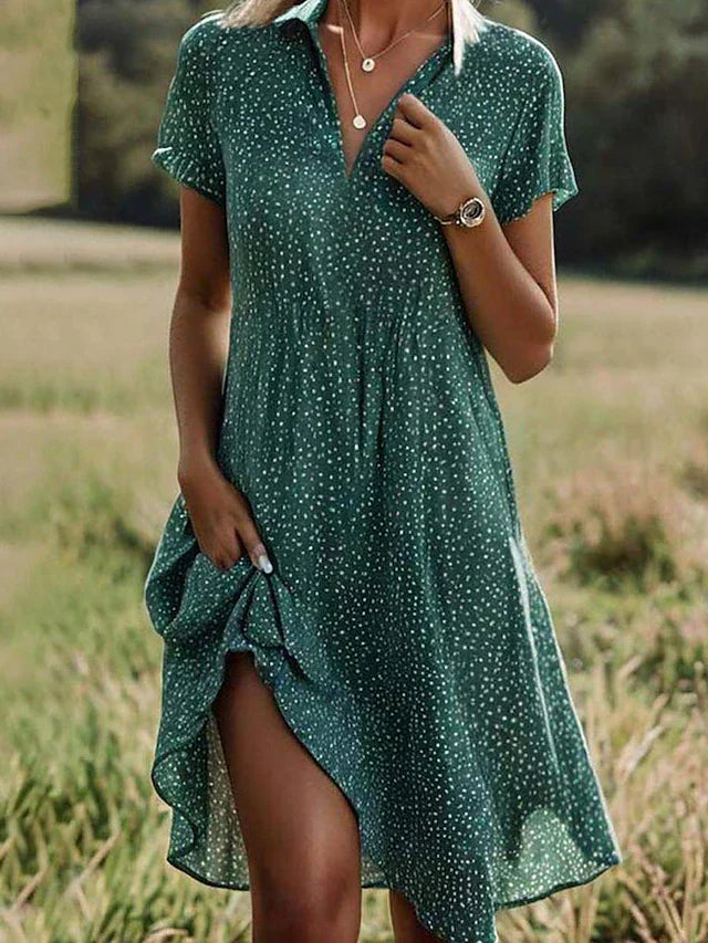 Mary | Short Sleeve Midi Dress
