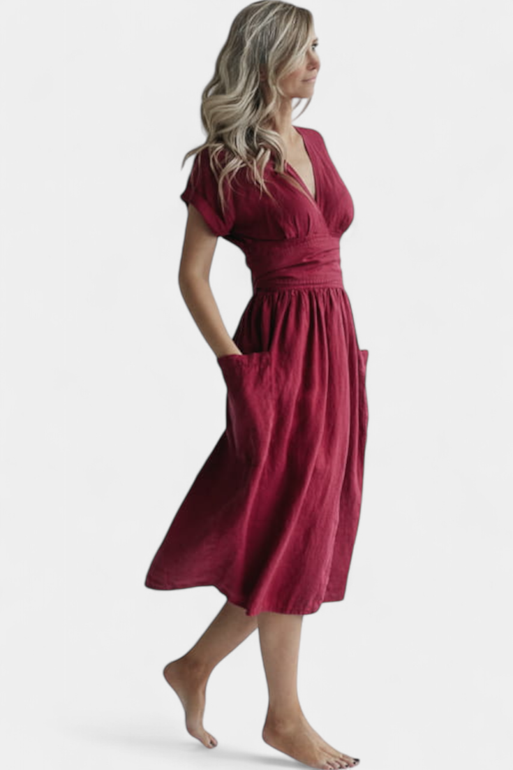 Aurila™ | Casual V-Neck Dress