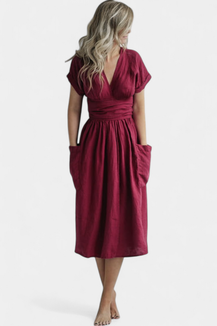 Aurila™ | Casual V-Neck Dress