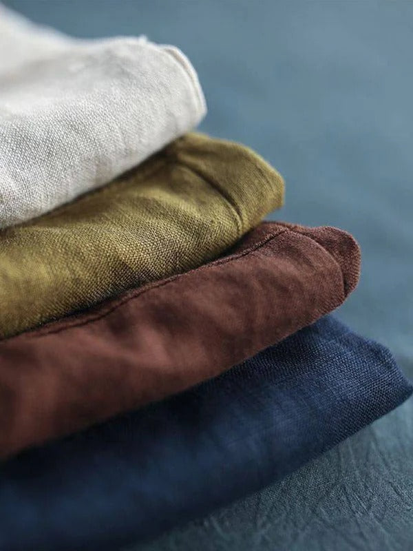 Solivana™ | Solid Cotton Long Sleeve Shirt