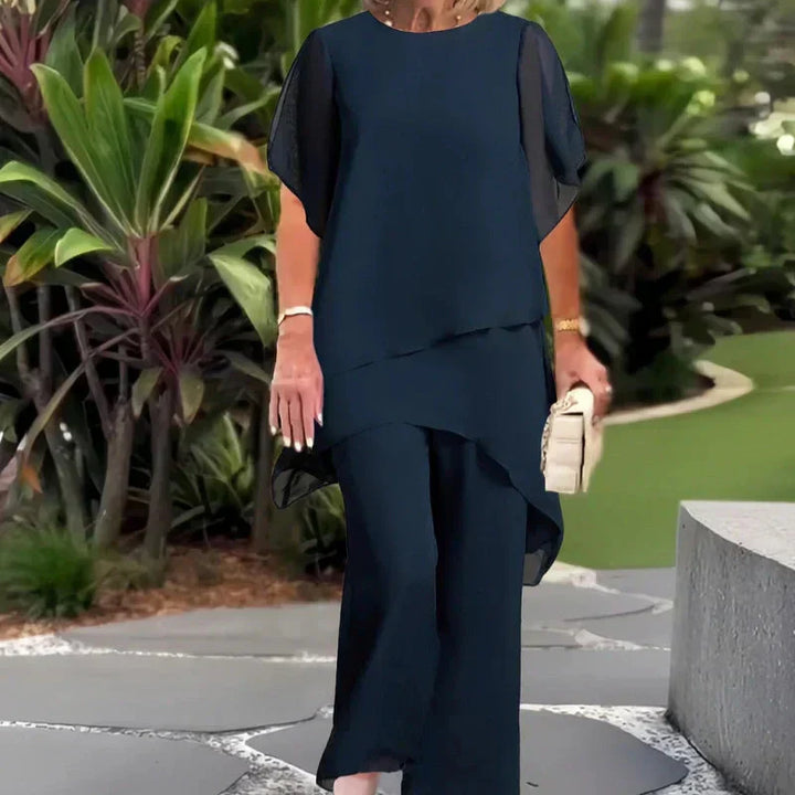 Elara™ | Chic Asymmetrical Top and Pants Set
