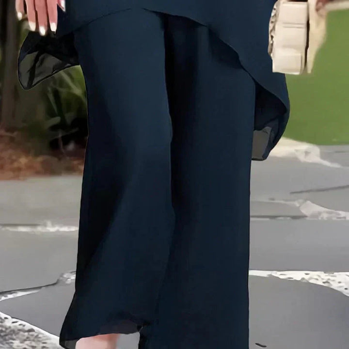 Elara™ | Chic Asymmetrical Top and Pants Set
