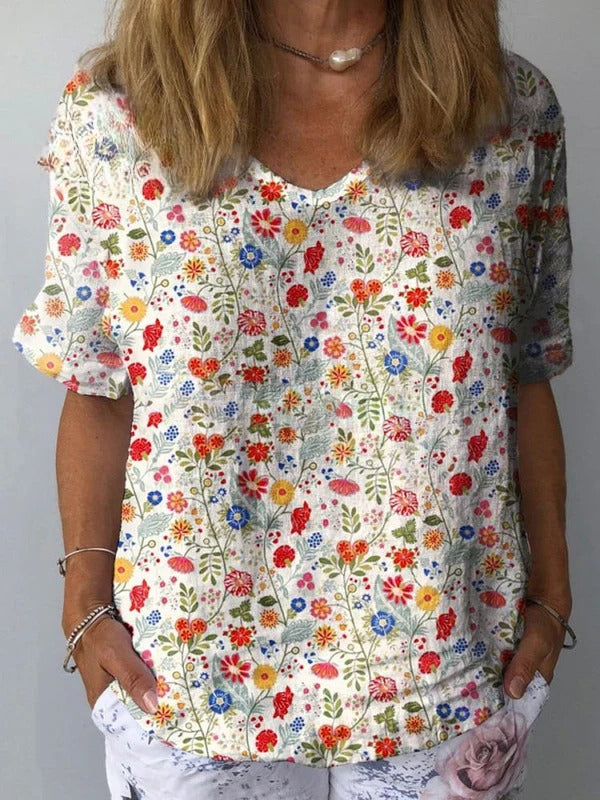 Floramae™ | Pastoral Floral Cotton Shirt